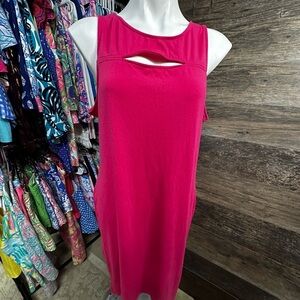 Absolutely Vibrant Pink Midi Dress
